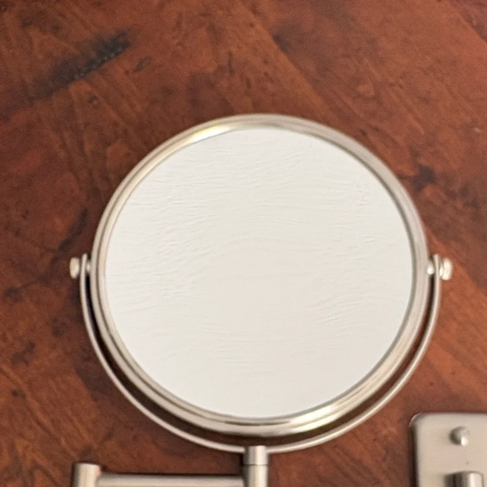 Adjustable Wall-Mounted Vanity Mirror in Silver Finish
